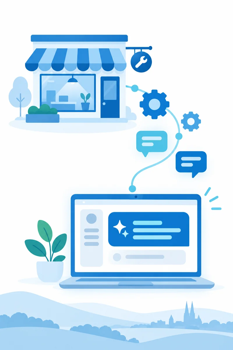 Infografik KI-Agentur: digitaler Assistent im Unternehmen